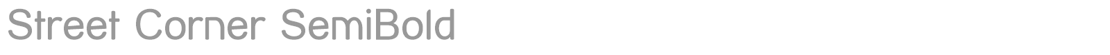 Street Corner font preview